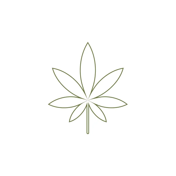 Cannabis Blatt Gesundheit Natur Logo Vektor — Stockvektor