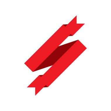 Düz kurdeleler beyaz zemin üzerinde izole edilmiş düz pankartlar, illüstrasyon 