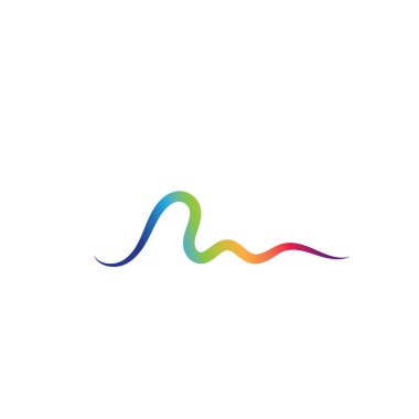 Ses dalgaları logo çizgisi vektör tasarım şablonu