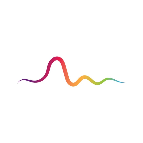 Шаблон Векторного Дизайну Лінії Логотипу Звукових Хвиль — стоковий вектор