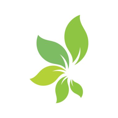 Yeşil ağaç yaprağı ekoloji doğa elementi vektörü logoları