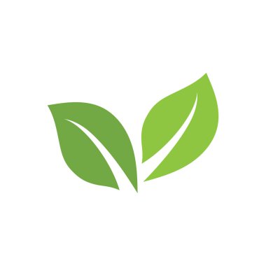 Yeşil ağaç yaprağı ekoloji doğa elementi vektörü logoları