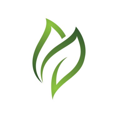 Yeşil ağaç yaprağı ekoloji doğa elementi vektörü logoları