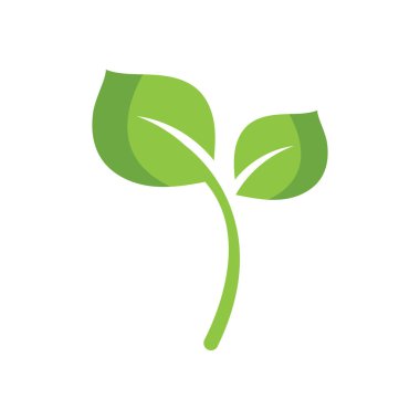 Yeşil ağaç yaprağı ekoloji doğa elementi vektörü logoları