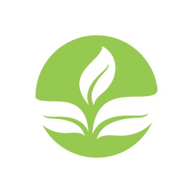 Yeşil ağaç yaprağı ekoloji doğa elementi vektörü logoları