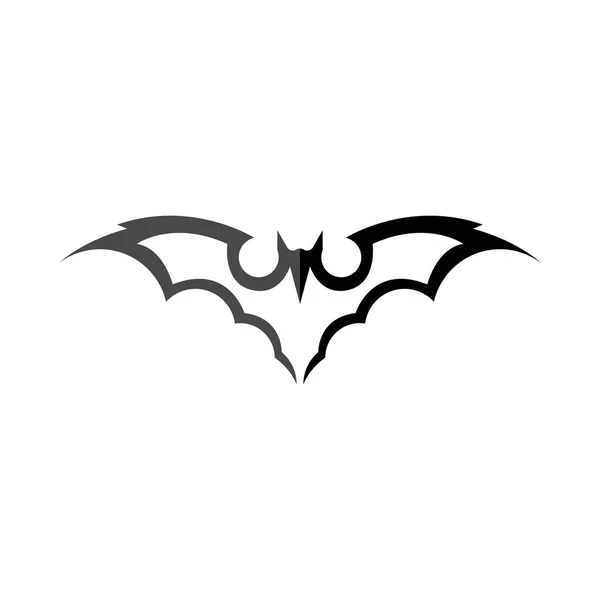 Pipistrello Vettoriale Icona Logo Modello Illustrazione Design — Vettoriale Stock