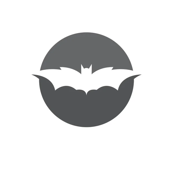 Yarasa Vektör Simgesi Logo Şablonu Çizim Tasarımı — Stok Vektör