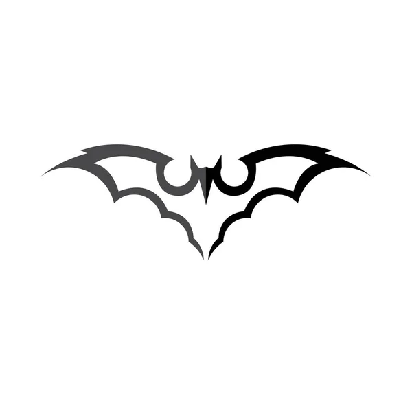 Bat Vetor Ícone Logotipo Modelo Ilustração Design — Vetor de Stock