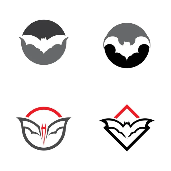 Bat Vetor Ícone Logotipo Modelo Ilustração Design —  Vetores de Stock