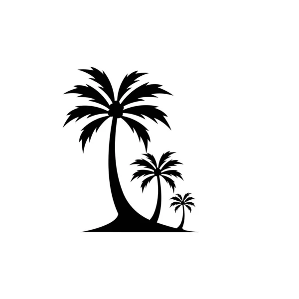 Palm Träd Sommar Logotyp Mall Vektor Illustration — Stock vektor