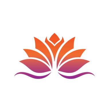  Nilüfer çiçekleri tasarımı logo şablonu simgesi