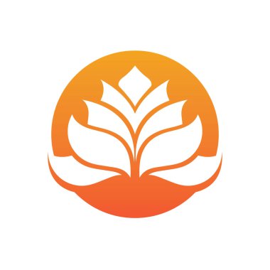  Nilüfer çiçekleri tasarımı logo şablonu simgesi