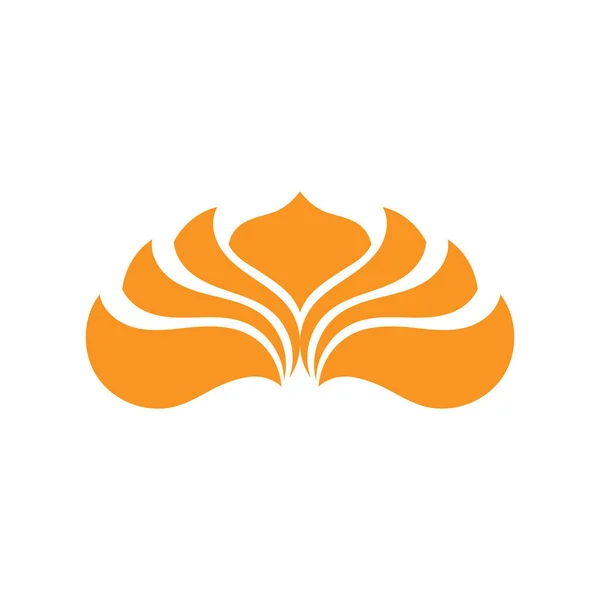 Lotus Flores Diseño Logo Plantilla Icono — Archivo Imágenes Vectoriales