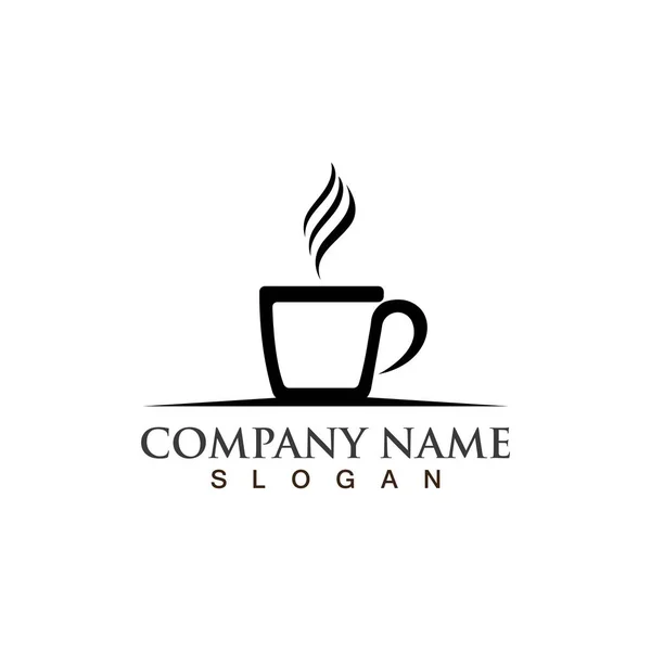 Taza Café Logo Plantilla Vector Icono Diseño — Vector de stock