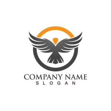 Falcon Logo Şablonu vektör çizimi tasarımı