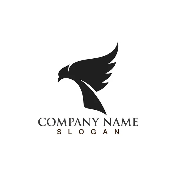 Falcon Logo Plantilla Vector Ilustración Diseño — Archivo Imágenes Vectoriales