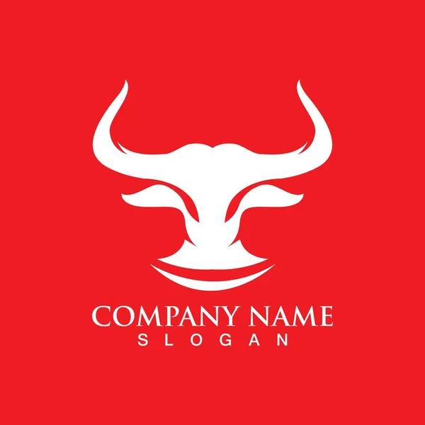 Toro Cuerno Diablo Logo Vectores — Vector de stock