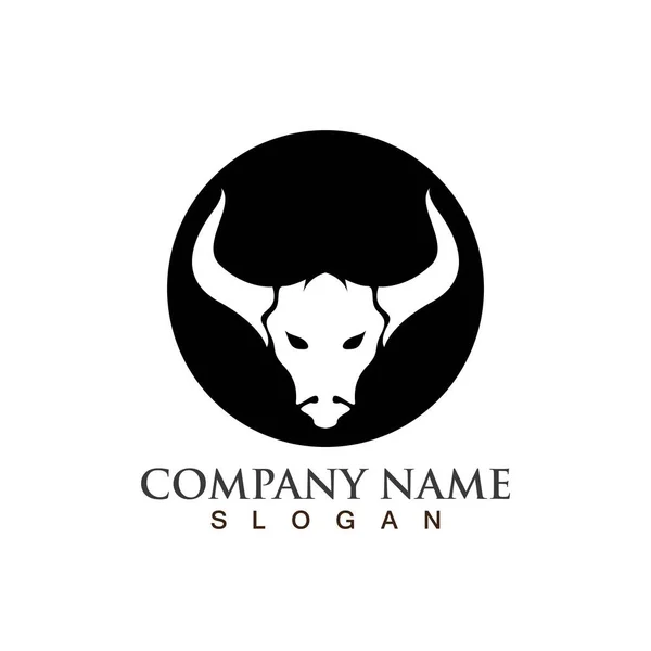 Toro Cuerno Diablo Logo Vectores — Vector de stock