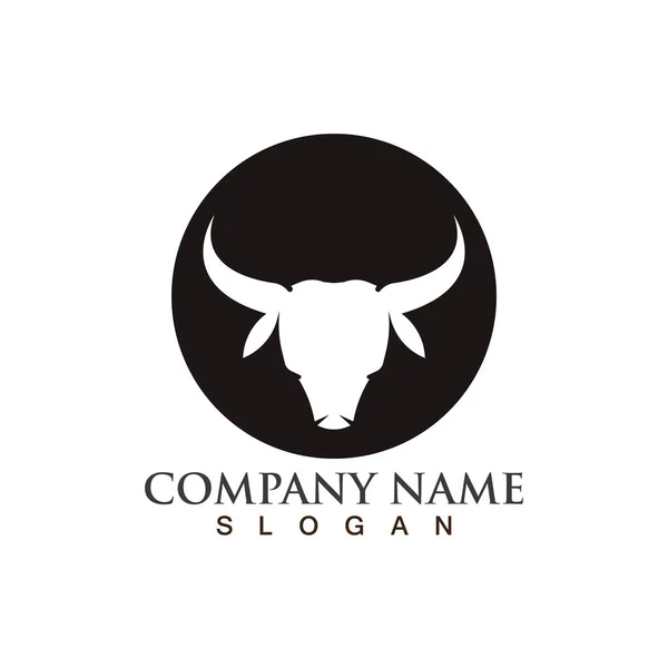 Bull Chifre Diabo Logotipo Vetores — Vetor de Stock