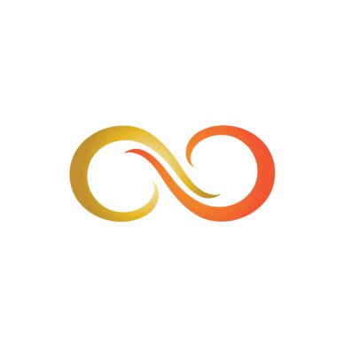 Sonsuz döngü logosu simgesi. Sonsuz sonsuz vektör sonsuz çizgi şekil işareti