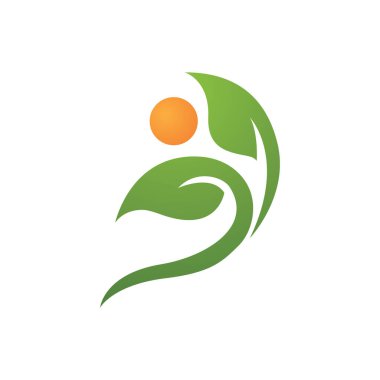 Yeşil ağaç yaprağı ekoloji doğa elementi vektörü logoları