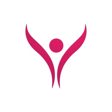 İnsan karakteri logosu çizim vektörü tasarımı