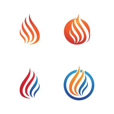 Ateş vektörü çizim şablonunu ateşle