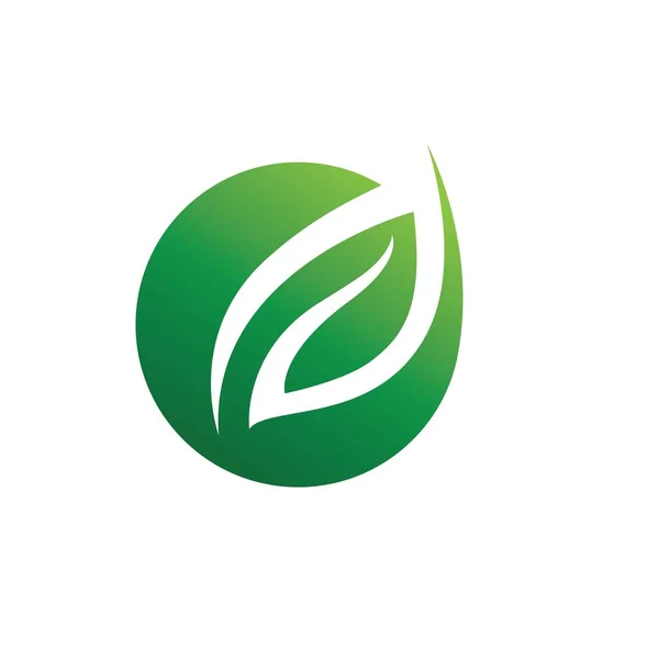 Liść Pozostawia Logo Zielony Wektor — Wektor stockowy