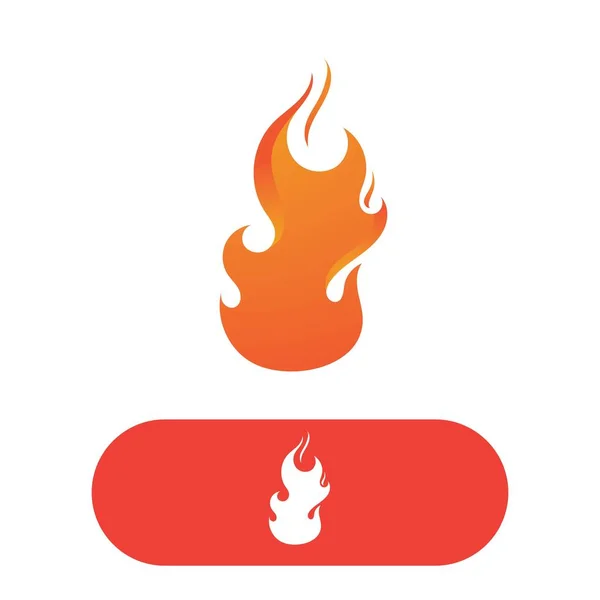 Feuer Flamme Logo Vektor Illustration Design — Stockvektor