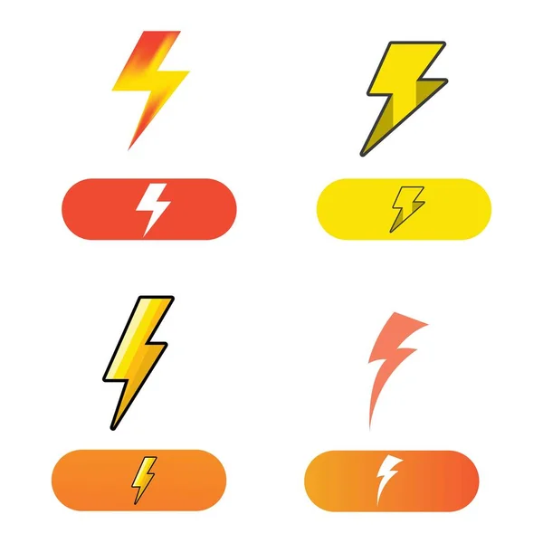 Thunderbolt Bliksem Logo Vector — Stockvector