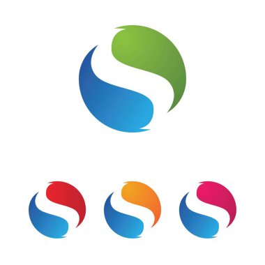  S harfi logo tasarım vektörü İş kurumsal