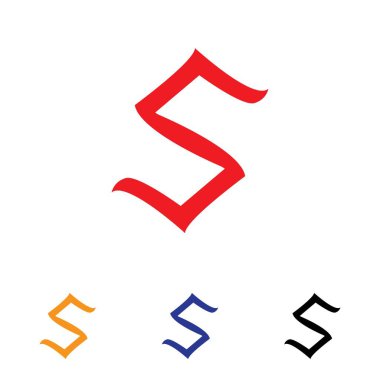  S harfi logo tasarım vektörü İş kurumsal