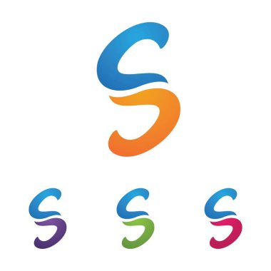  S harfi logo tasarım vektörü İş kurumsal