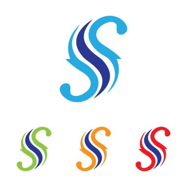  S harfi logo tasarım vektörü İş kurumsal