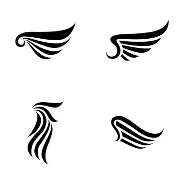  Kanat logosu tasarımı Falcon Bird vecto
