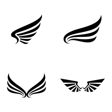  Kanat logosu tasarımı Falcon Bird vecto