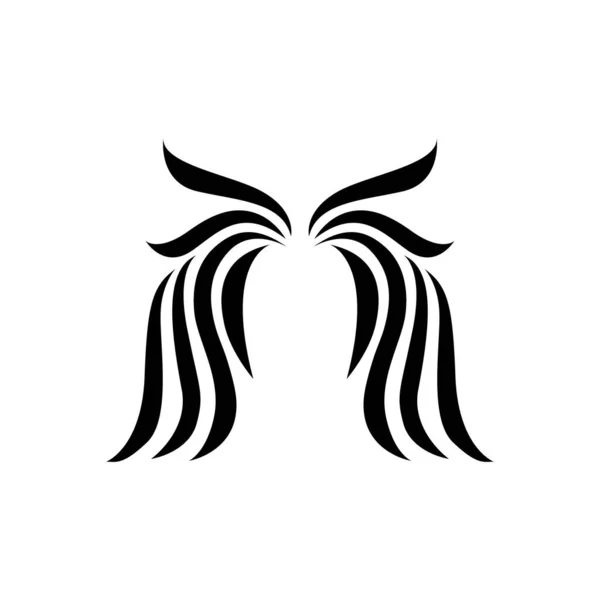Asas Logotipo Design Falcão Pássaro Vecto — Vetor de Stock