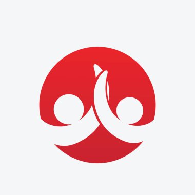 İnsan karakteri logosu çizim vektörü tasarımı