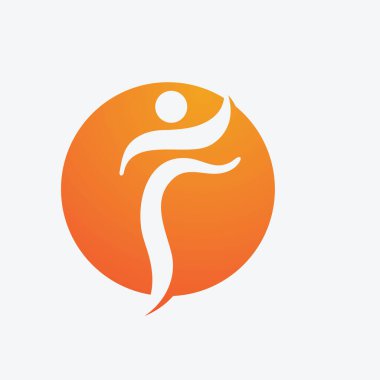 İnsan karakteri logosu çizim vektörü tasarımı