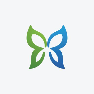 Güzellik Kelebeği Vektör simgesi tasarımı