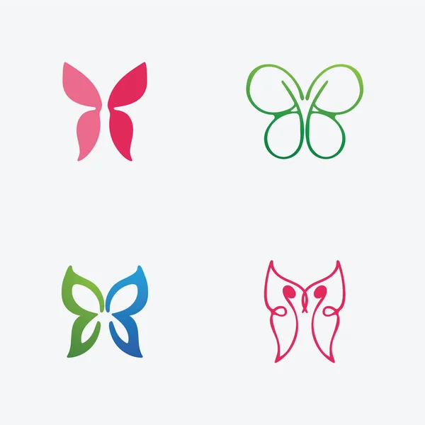 Belleza Mariposa Vector Icono Diseño — Archivo Imágenes Vectoriales