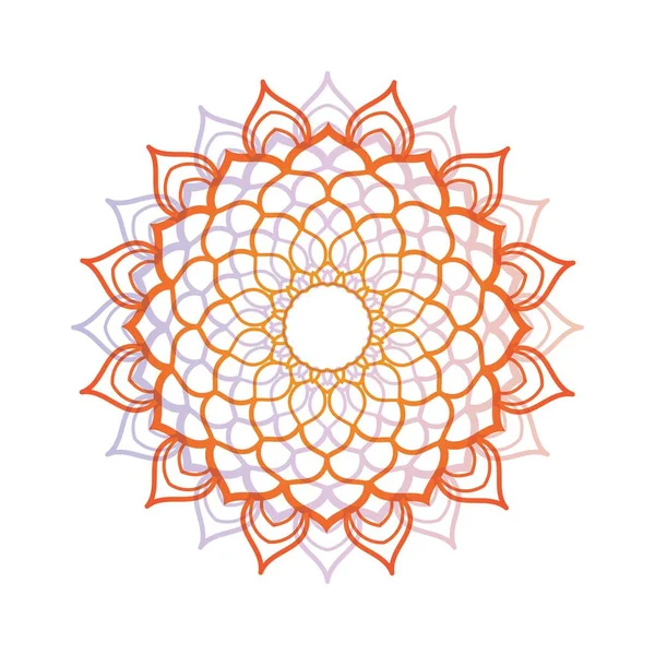 Flor Mandala Vector Ilustración — Archivo Imágenes Vectoriales