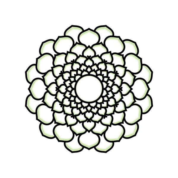 Fiore Mandala Vettoriale Illustrazione — Vettoriale Stock