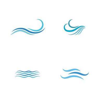 Su dalgası simgesi vektör çizim logosu