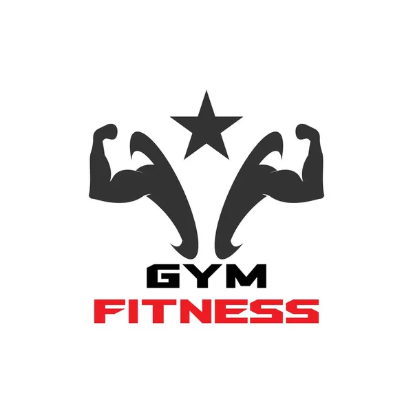 Gym Fitness Health People Logo Vector — Stock Vector