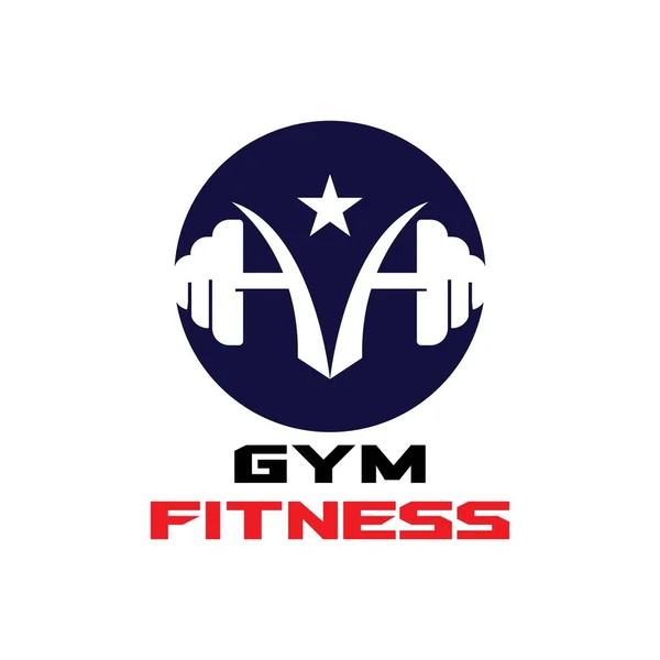 Ginásio Fitness Pessoas Saúde Logotipo Vetor — Vetor de Stock