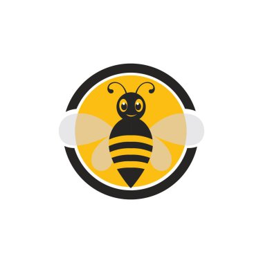 Bal arısı hayvan logosu vektörü