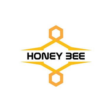 Bal arısı hayvan logosu vektörü