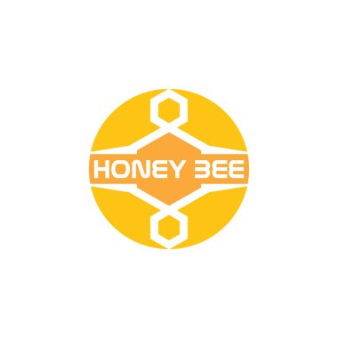 Bal arısı hayvan logosu vektörü