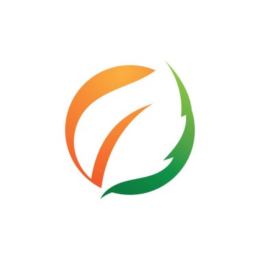 Yeşil ağaç yaprağı ekoloji doğa elementi vektörü logoları